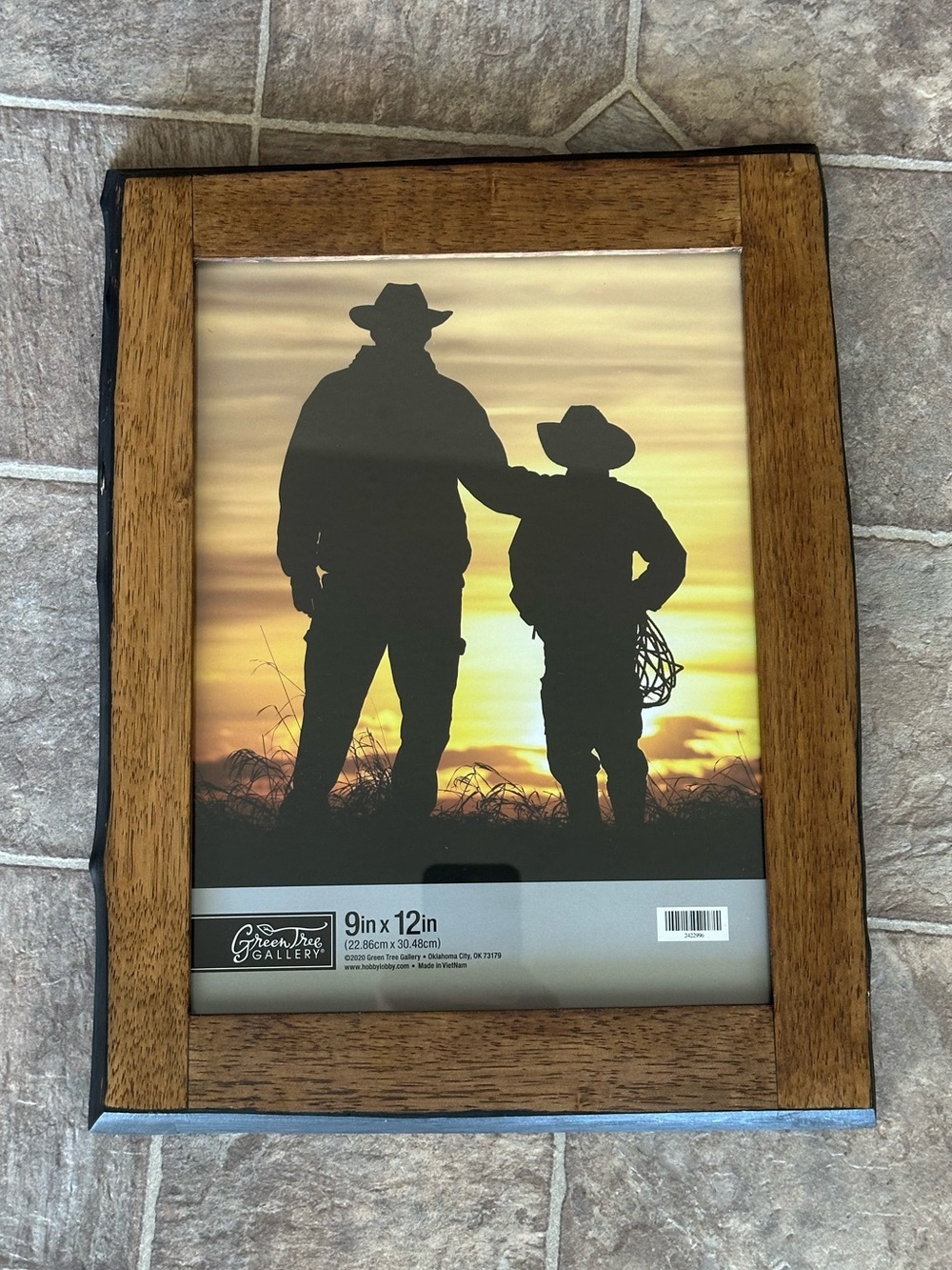 NEW Green Tree Gallery Live Edge Wood Wall Picture Frame 9”x12” Rustic, Western